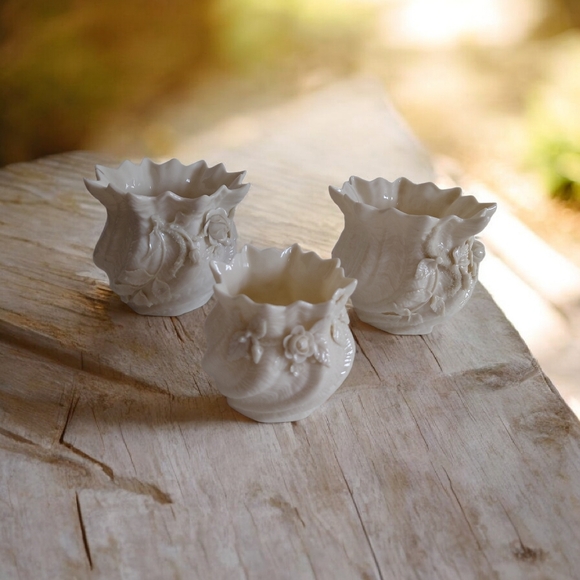 Elegant Cream Ceramic Vases Set